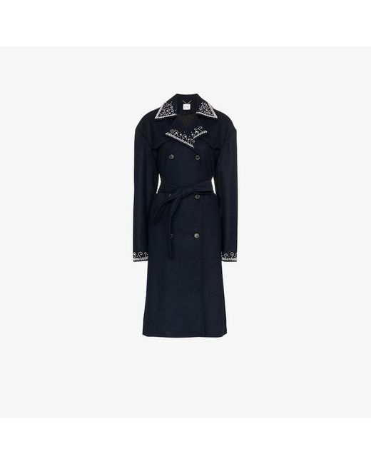 Magda Butrym Madgeburg embellished velvet trench coat