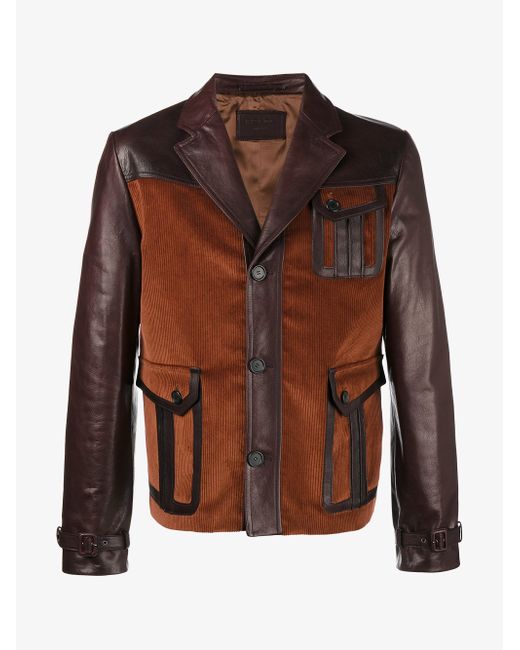 Prada Patch pocket leather jacket