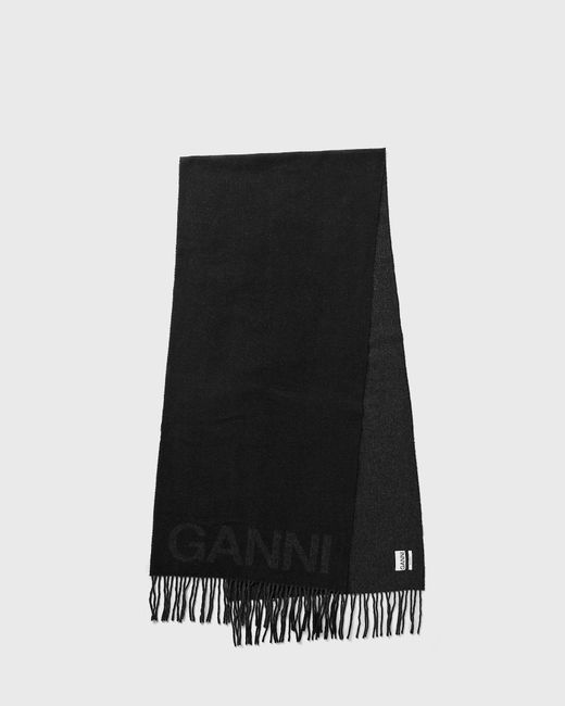 Ganni Fringed Wool Scarf female Scarves now available