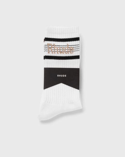 Rhude LOGO STRIPE SPORT SOCK male Socks now available