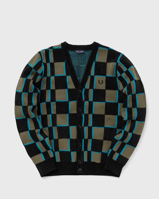 Fred Perry Glitch Chequerboard Cardigan male Zippers Cardigans now available