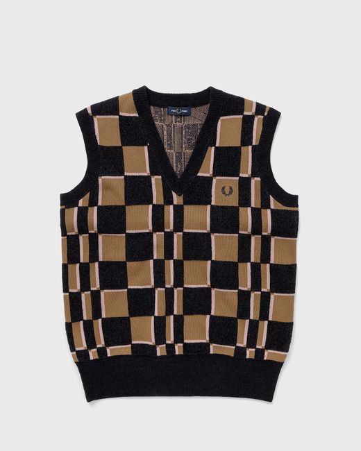 Fred Perry Glitch Chequerboard Tank male Vests now available
