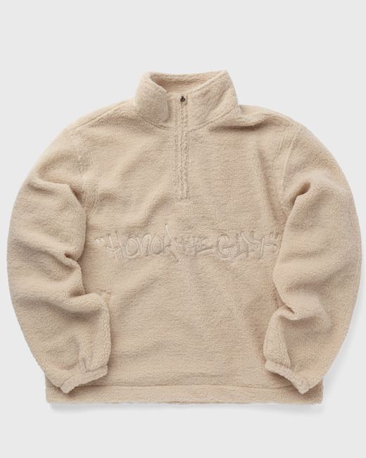 Honor The Gift SCRIPT SHERPA PULLOVER male Half-Zips now available
