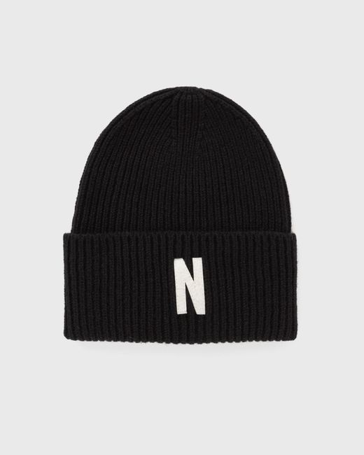 Norse Projects Merino Lambswool Rib N Logo Beanie male Beanies now available