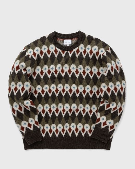 Norse Projects Rune Loose Merino Fair Isle Jacquard Sweater male Pullovers now available