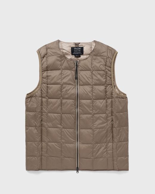 Taion CREW NECK W-ZIP DOWN VEST male Vests now available