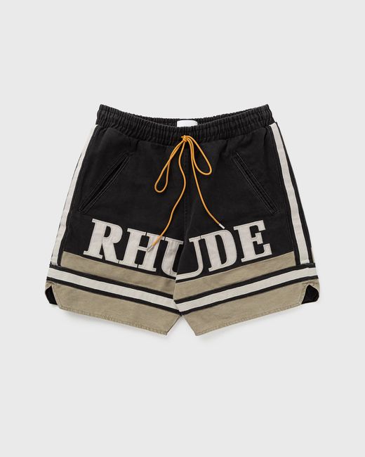 Rhude EMBROIDERED LOGO SHORT male Sport Team Shorts now available