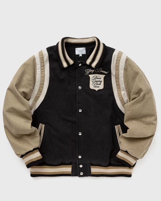 Rhude WASHED CANVAS VARSITY JACKET male College Jackets now available