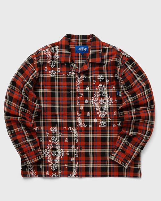 A.W.A.K.E. Mode PAISLEY PRINTED FLANNEL SHIRT male Longsleeves now available