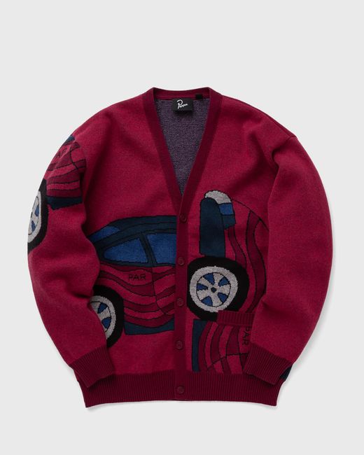 By Parra No Parking Knitted Cardigan male Zippers Cardigans now available