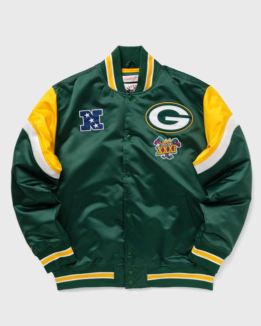 Mitchell & Ness NFL HEAVYWEIGHT SATIN JACKET BAY PACKERS male Bomber JacketsTeam Jackets now available