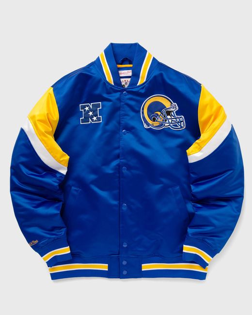 Mitchell & Ness NFL HEAVYWEIGHT SATIN JACKET LOS ANGELES RAMS male Bomber JacketsTeam Jackets now available