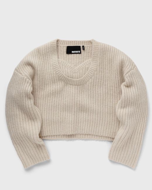 Rotate Birger Christensen Cable Knit Crop Sweater female Pullovers now available