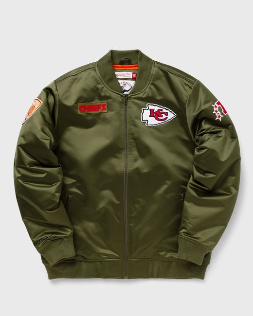 Mitchell & Ness NFL SATIN BOMBER JACKET KANSAS CITY CHIEFS male Bomber JacketsTeam Jackets now available