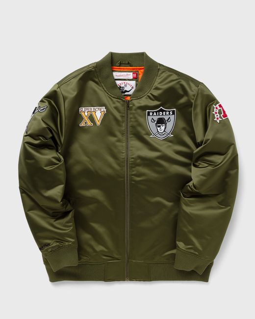 Mitchell & Ness NFL SATIN BOMBER JACKET LAS VEGAS RAIDERS male Bomber JacketsTeam Jackets now available