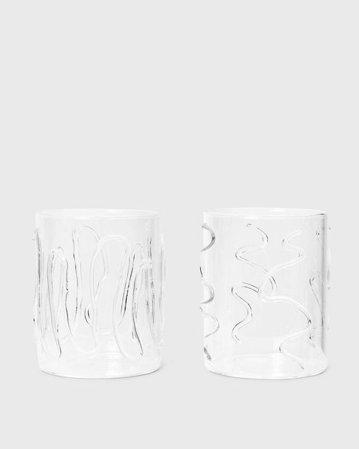 Ferm Living Doodle Glasses Set of 2 male Tableware now available