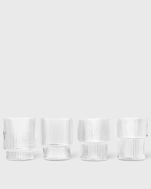 Ferm Living Ripple Glasses Set of 4 male Tableware now available