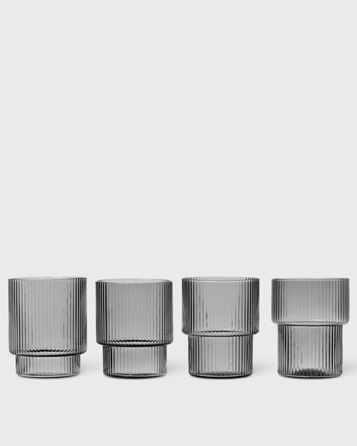 Ferm Living Ripple Glasses Set of 4 male Tableware now available