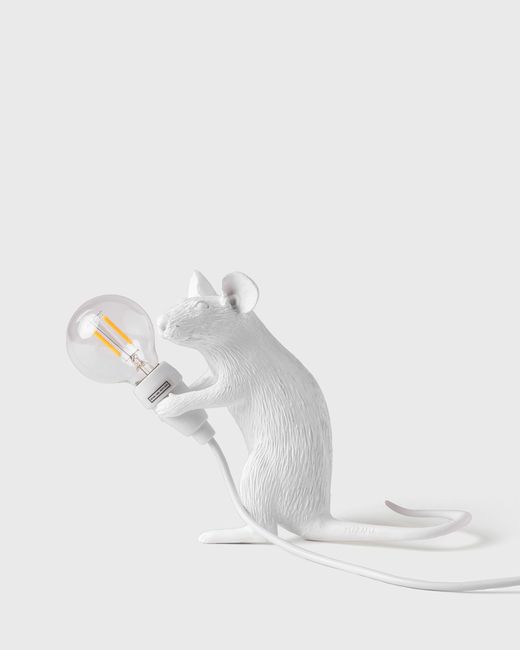 Seletti MOUSE LAMP-MAC RESIN LAMP SITTING USB male Lighting now available