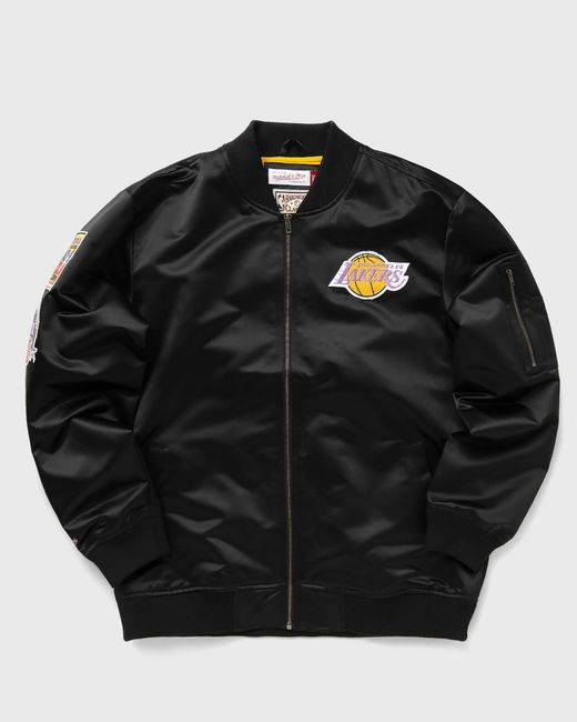 Mitchell & Ness NBA LIGHTWEIGHT SATIN BOMBER VINTAGE LOGO LOS ANGELES LAKERS male Bomber Jackets now available