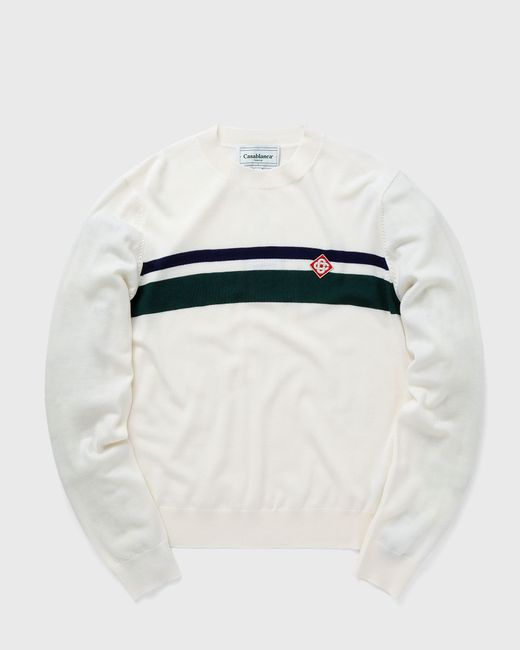 Casablanca STRIPED WOOL CREW NECK JUMPER male Pullovers now available