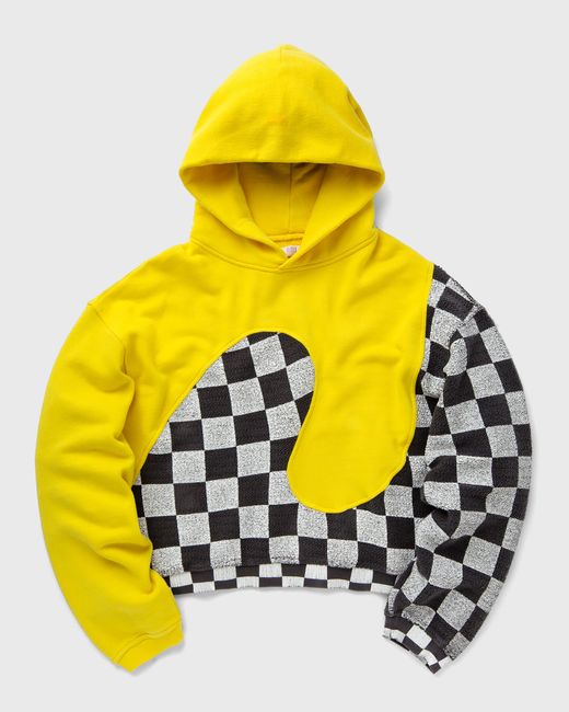 Erl YELLOW CHECKER SWIRL HOODIE KNIT male Hoodies now available