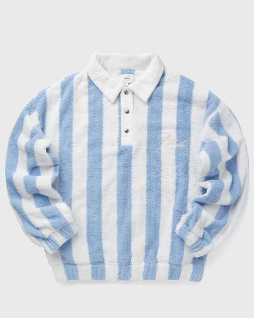 Rhude STRIPED LOOP TERRY POLO male Polos now available