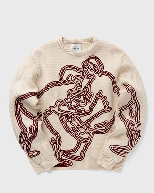 Arte Antwerp Fighters cord embroidery Knit male Pullovers now available
