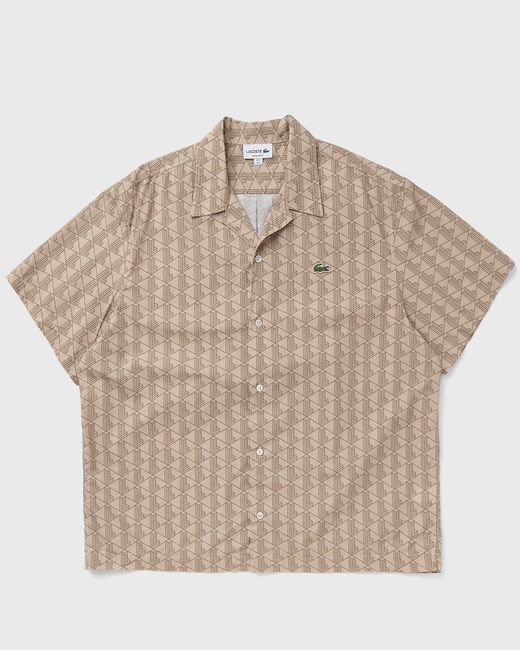 Lacoste SHORT SLEEVED MONOGRAM PRINT SHIRT male Shortsleeves now available