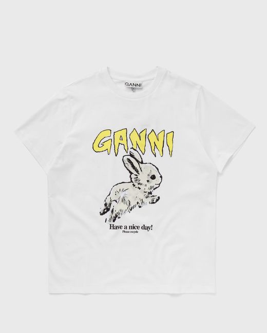 Ganni Basic Jersey Bunny Relaxed T-shirt female Shortsleeves now available