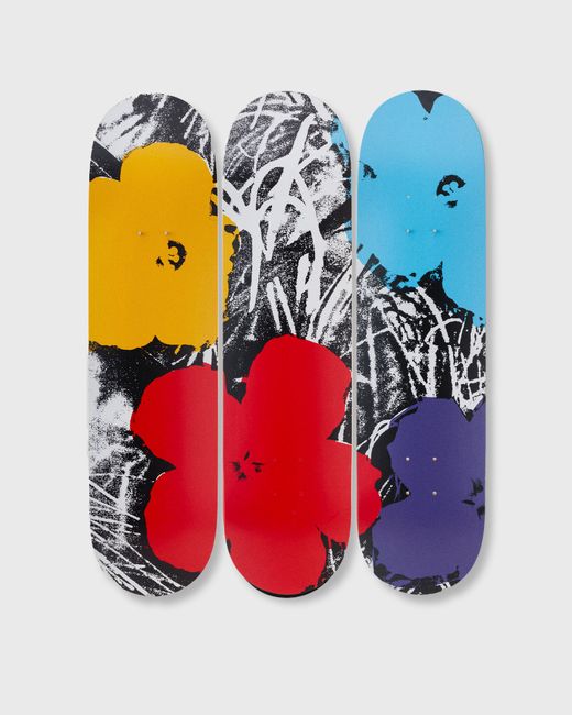The Skateroom Andy Warhol Flowers Decks Grey/Red 3-Pack male Home deco now available