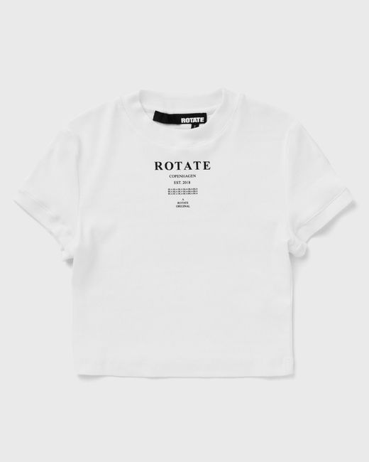 Rotate Birger Christensen RIBBED CROPPED T-SHIRT female Shortsleeves now available