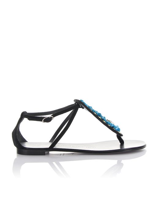 Giuseppe Zanotti Design Sandals Rock 10 suede ankle strap