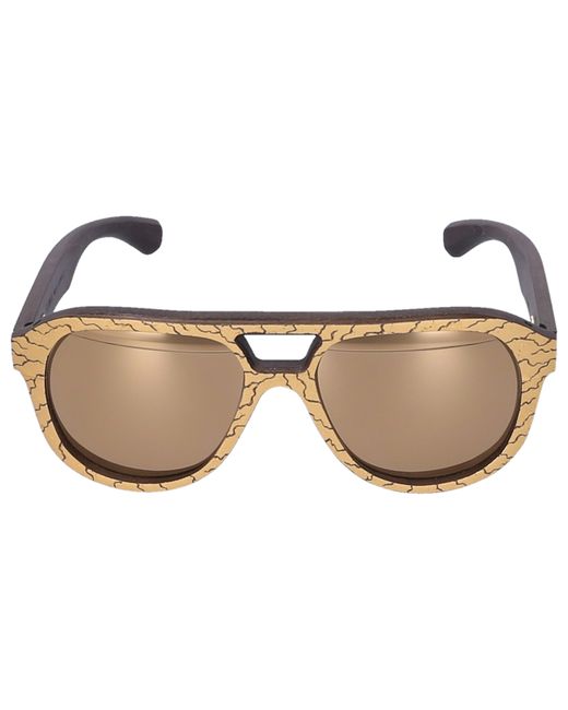 Gold & Wood Sunglasses Aviator COPA SPECIAL EDITION Gold leaf