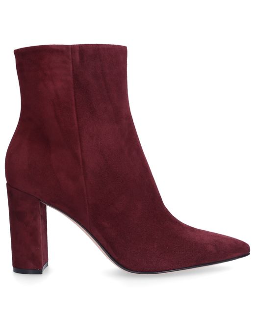 Gianvito Rossi Ankle Boots PIPER 85 suede bordeaux