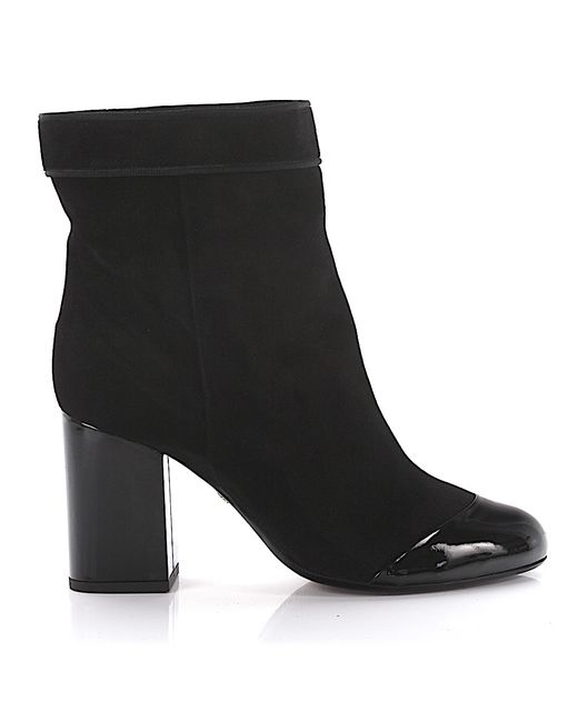 Lanvin Ankle Boots calfskin patent leather suede