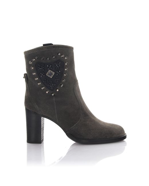 Rossano Bisconti Ankle Boots suede Metal decorations Rivets