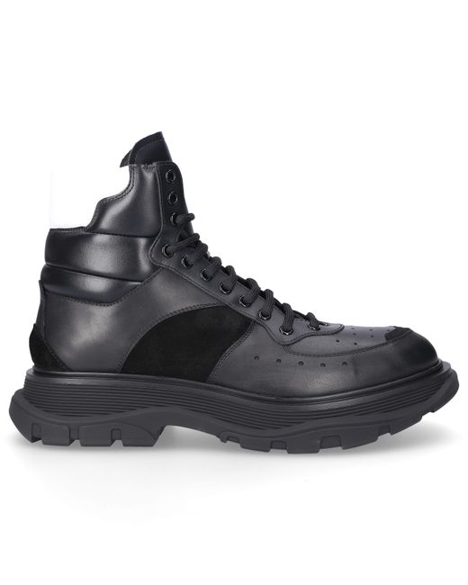 Alexander McQueen Lace-up boots WHRH6 calfskin suede Logo combo