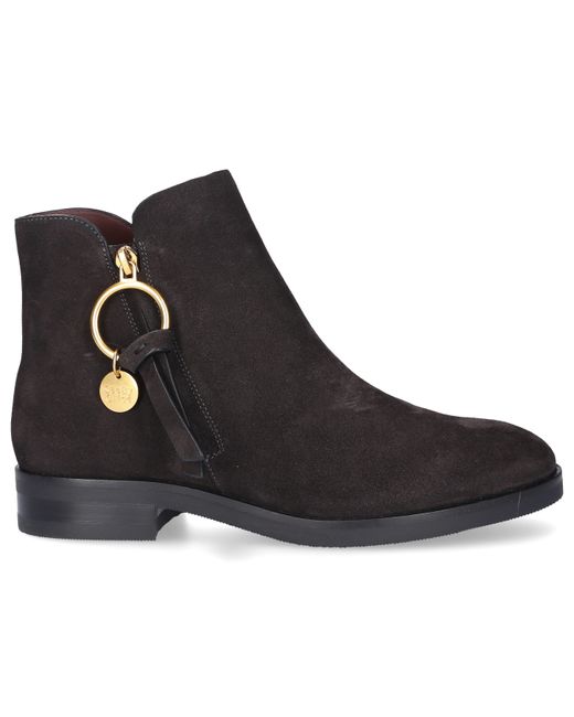 See by Chloé Ankle Boots SB331 suede Logo