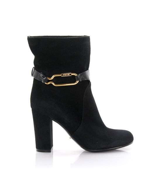 Sergio Rossi Ankle Boots calfskin suede Metal decorations