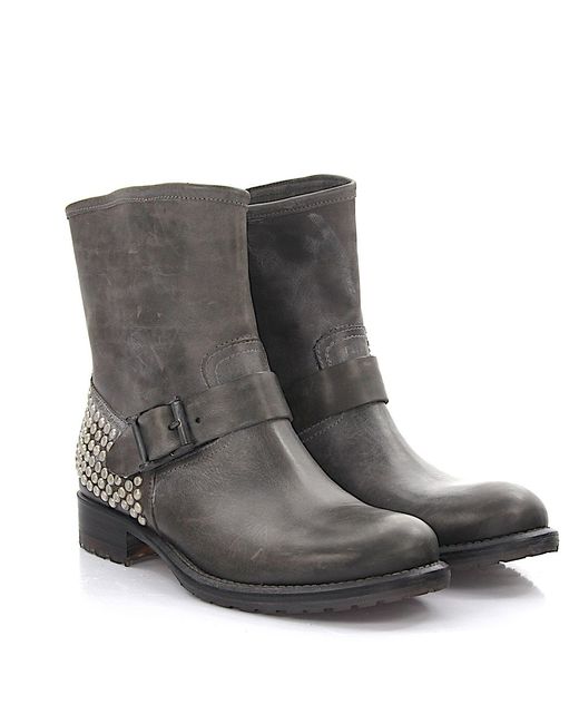 Budapester Boots 586 leather rivets silver