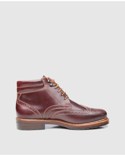 Heinrich Dinkelacker Ankle boots BUDA FULL-BROGUE C cordovan leather