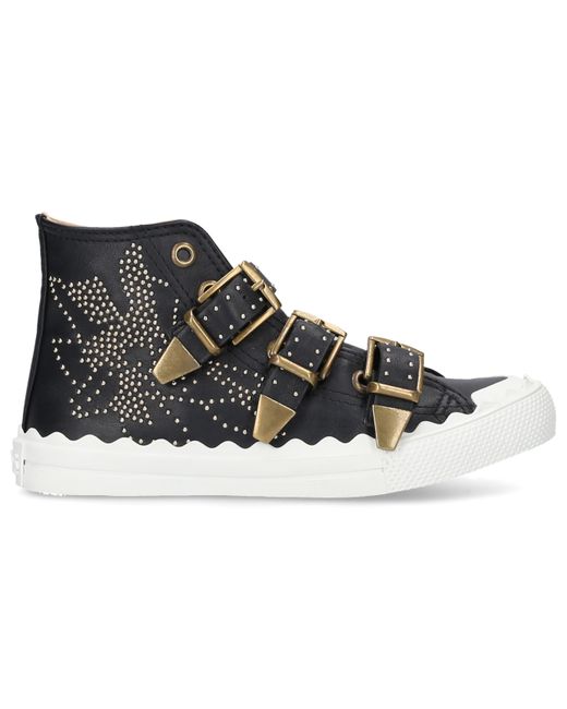 Chloé ChloÃ Sneakers SUSANNA High leather rivets gold floral