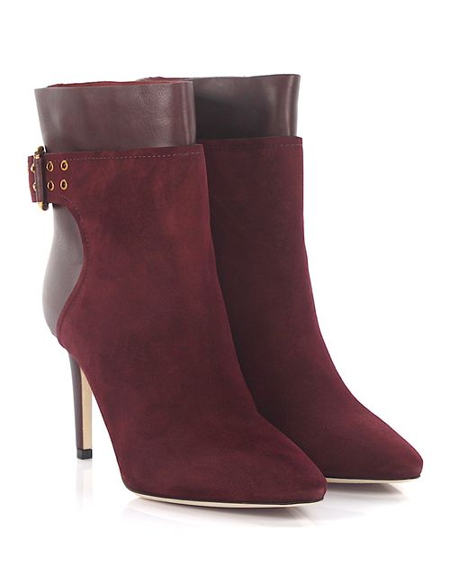 Jimmy Choo Boots Major 85 suede claret