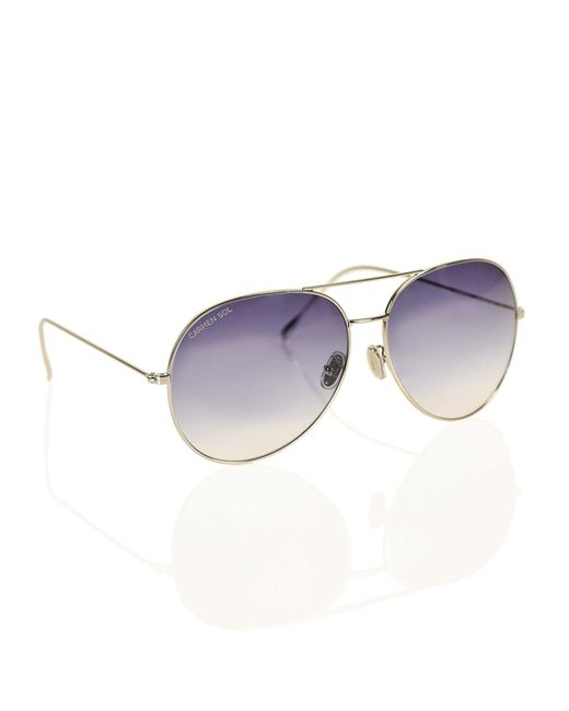 Carmen Sol Silver Aviator sunglasses