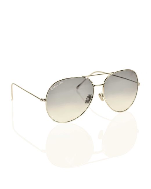 Carmen Sol Silver Aviator sunglasses