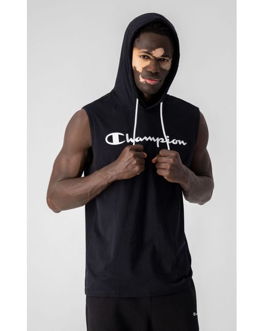 Champion Sleeveless Hooded Drawcord T-Shirt