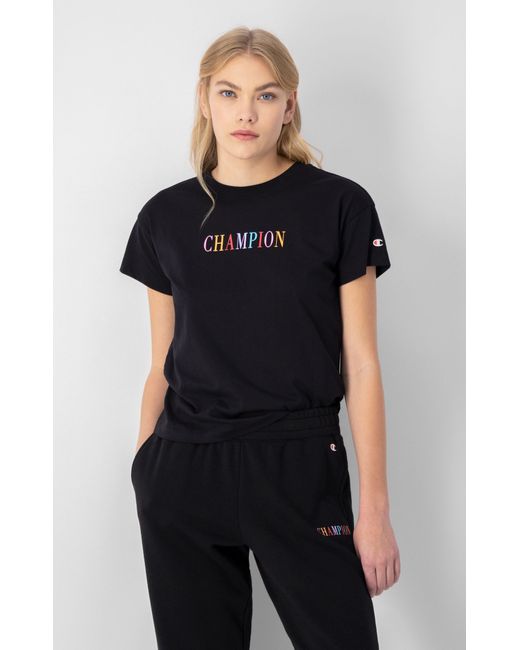 Champion Multicolour Logo Cotton T-shirt