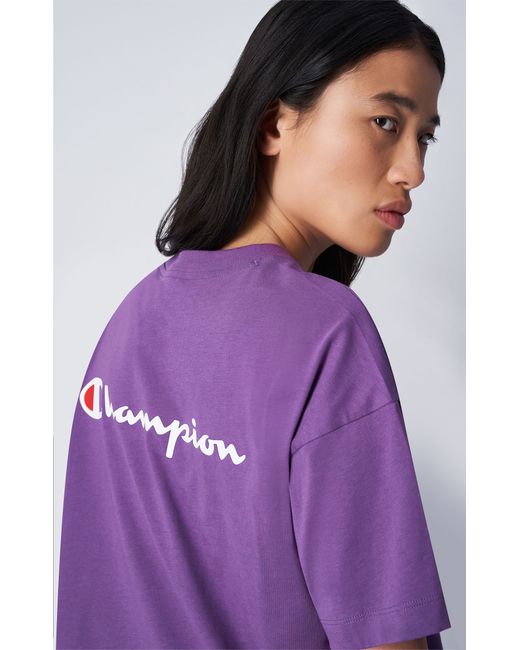 Champion Boxy Script Logo Cotton T-Shirt