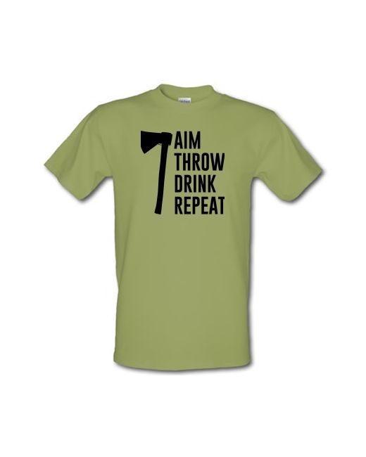 CharGrilled Aim Throw Drink Repeat male t-shirt.